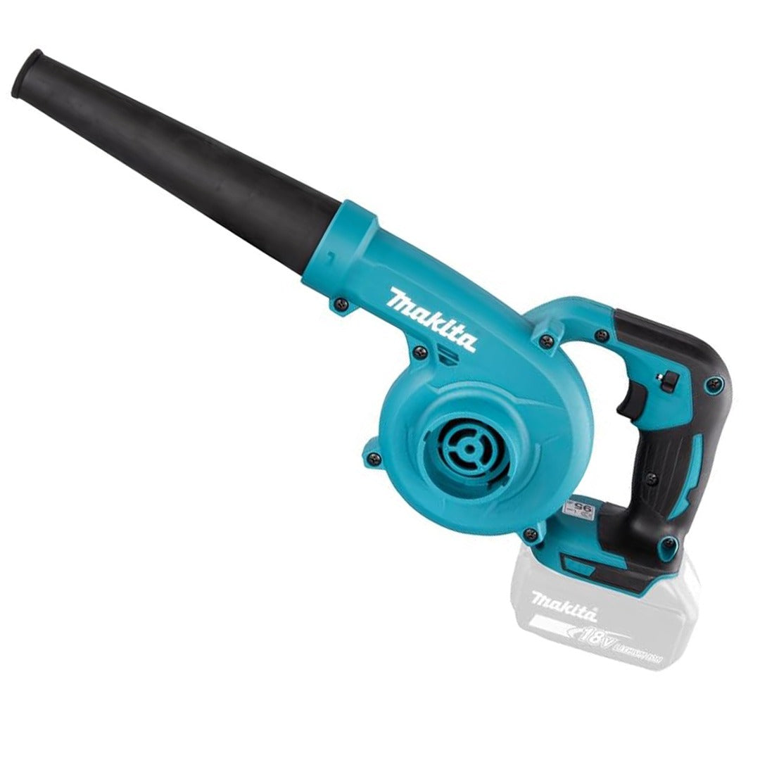 18 V Makita Blower Set with Dust Collection and Two 5.0 Ah Batteries